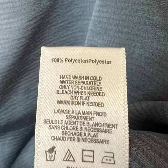 Bishop + Young GRAY Blouse Size LARGE NEW V Neck Flutter Sleeve Top Side Zipper - Picture 6 of 6